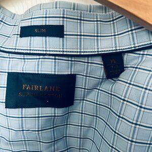 Fairlane Men's Blue Dress Shirt - Slim Fit